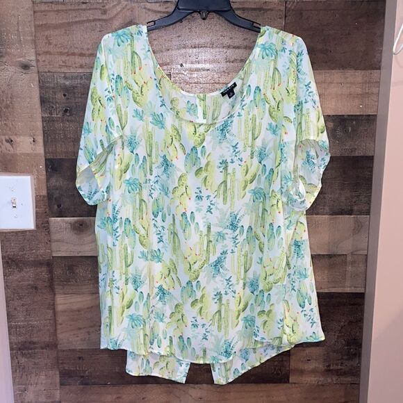 ✨Torrid Abbey Georgette Button Back Blouse - Picture 4 of 9